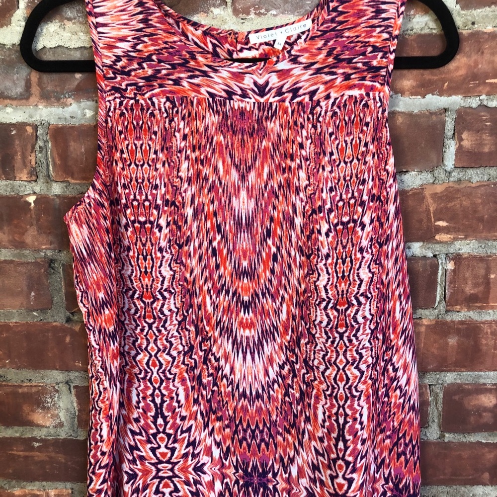 Stitch Fix: Multi-Color Orange/Purple Tank Size M